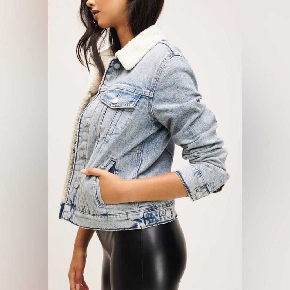 Dynamite Sherpa Lined Denim Jacket